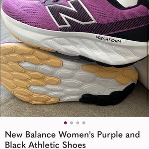 New Balance Women's Purple and Black Running Shoes